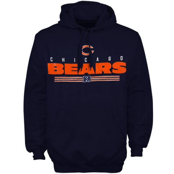 Men Chicago Bears Critical Victory VI Hoodie  Navy Blue